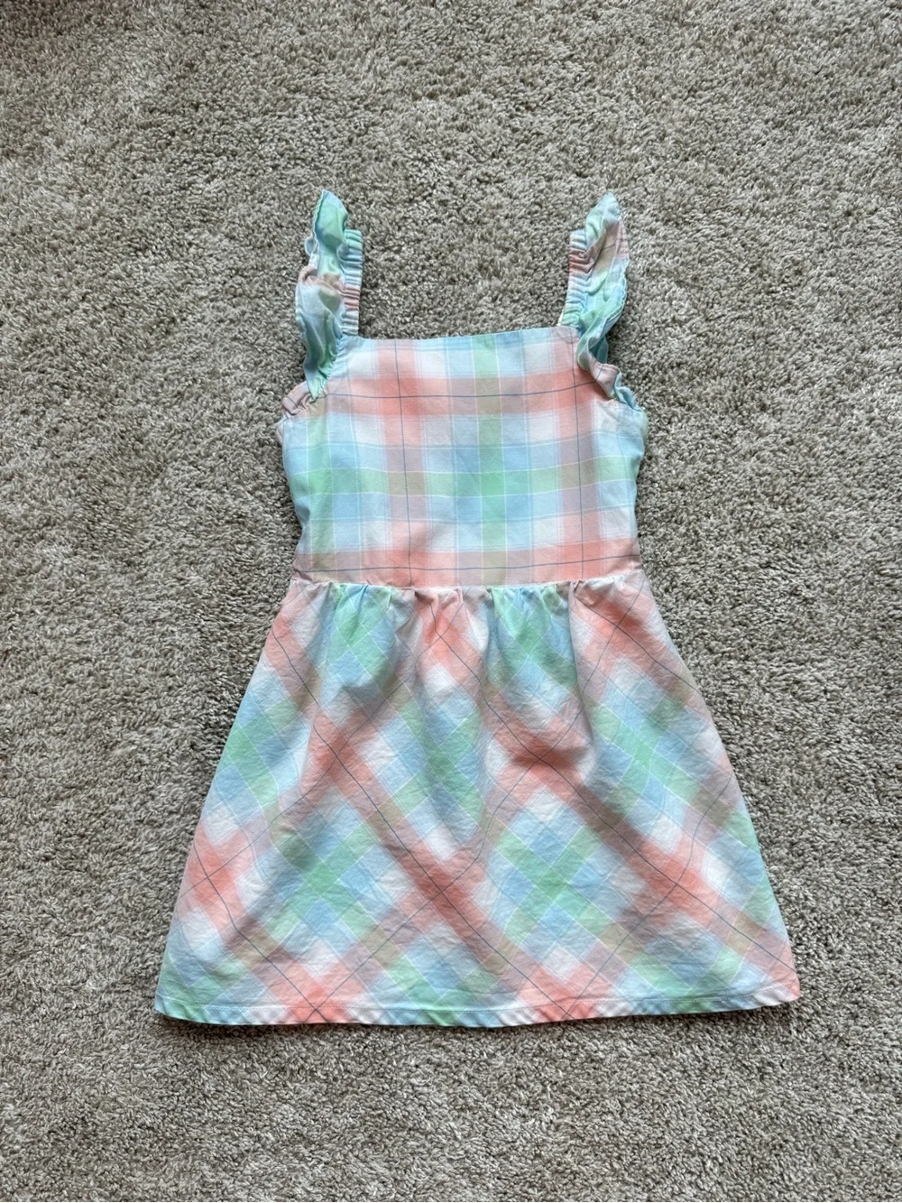 Girls' Dress Lot 4T Dress Bundle Pastel Plaid and Pink Floral Summer Dress Set